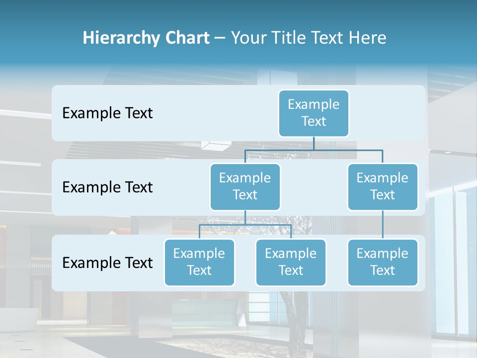 A Large Room With A Tree In The Middle Of It PowerPoint Template