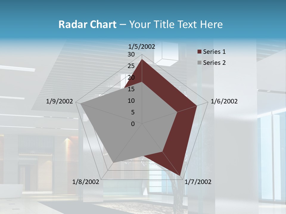 A Large Room With A Tree In The Middle Of It PowerPoint Template