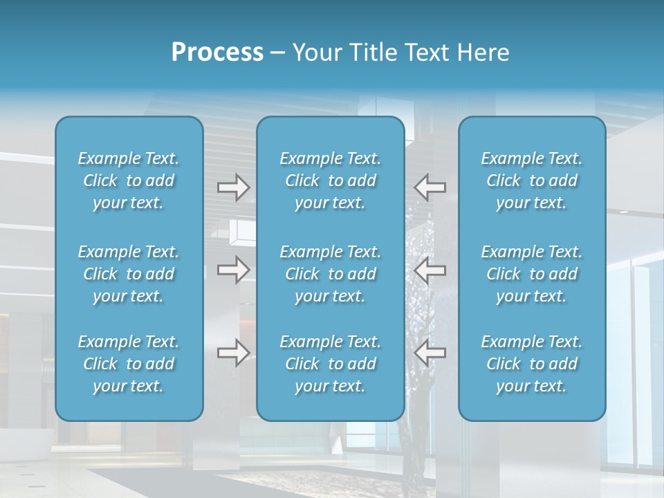 A Large Room With A Tree In The Middle Of It PowerPoint Template