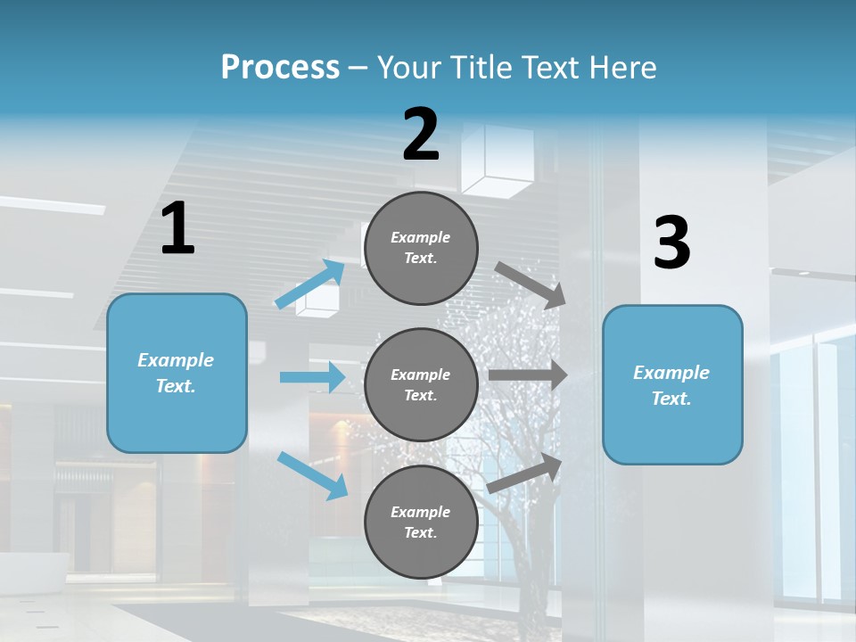 A Large Room With A Tree In The Middle Of It PowerPoint Template