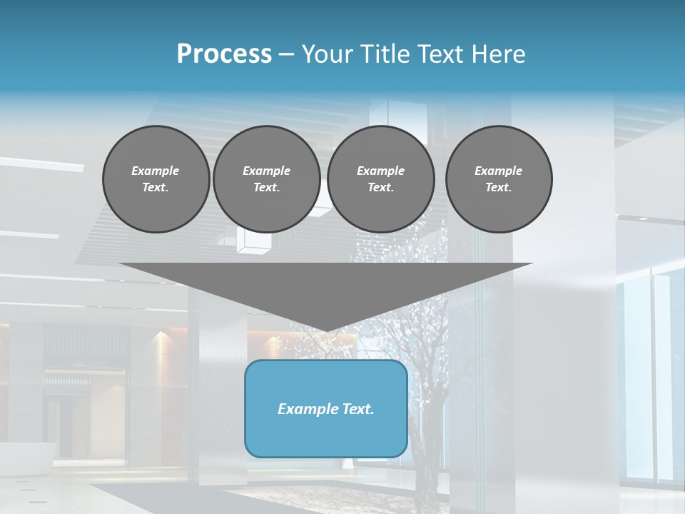 A Large Room With A Tree In The Middle Of It PowerPoint Template
