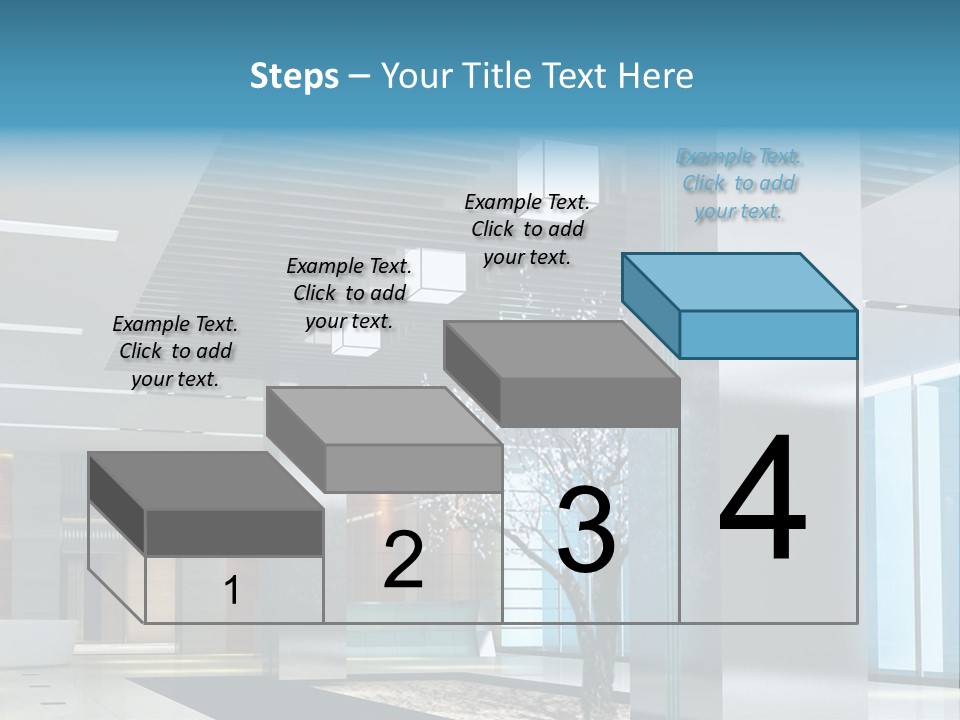 A Large Room With A Tree In The Middle Of It PowerPoint Template