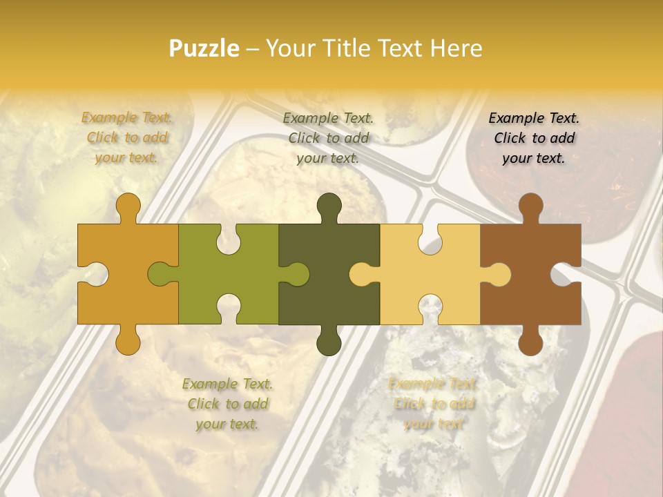 A Variety Of Ice Creams In Trays On A Table PowerPoint Template