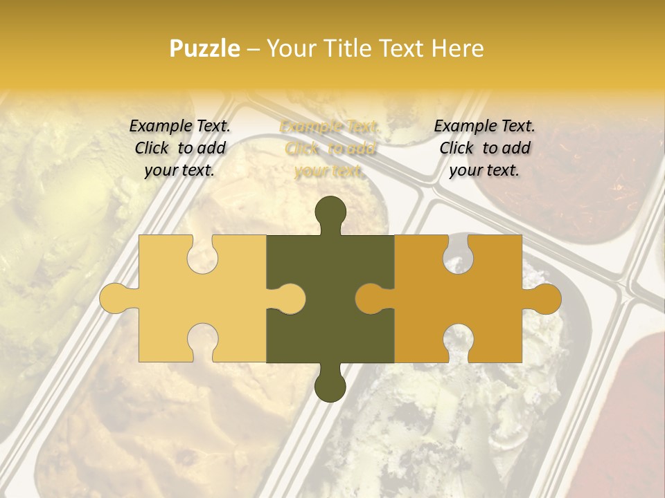 A Variety Of Ice Creams In Trays On A Table PowerPoint Template