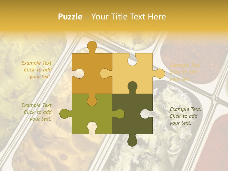 A Variety Of Ice Creams In Trays On A Table PowerPoint Template