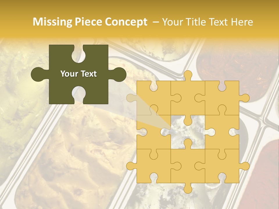 A Variety Of Ice Creams In Trays On A Table PowerPoint Template