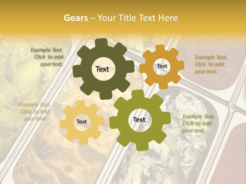 A Variety Of Ice Creams In Trays On A Table PowerPoint Template