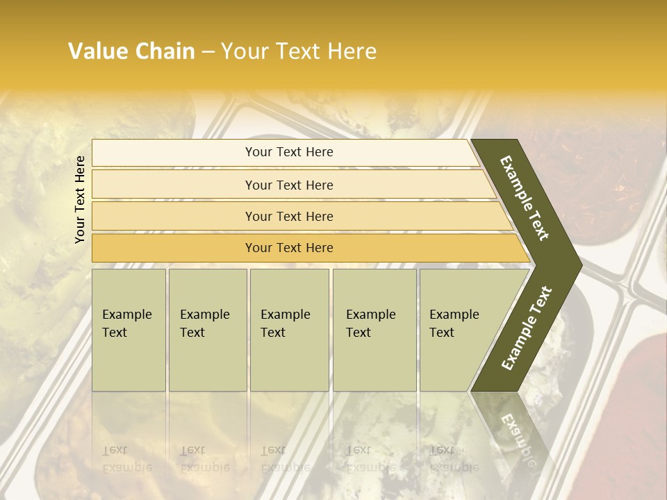 A Variety Of Ice Creams In Trays On A Table PowerPoint Template