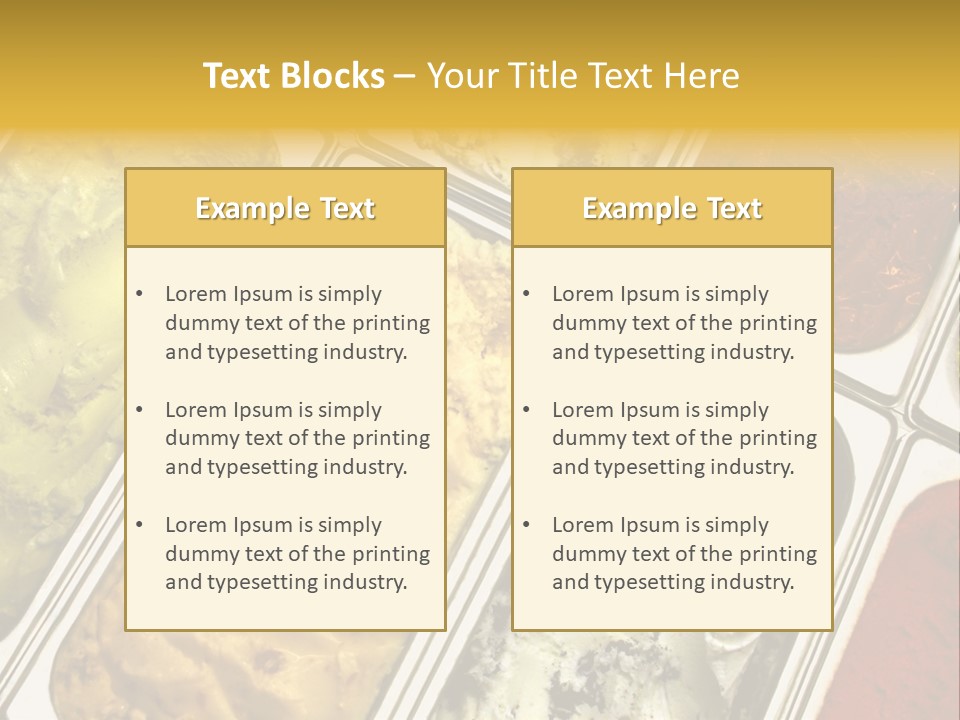 A Variety Of Ice Creams In Trays On A Table PowerPoint Template