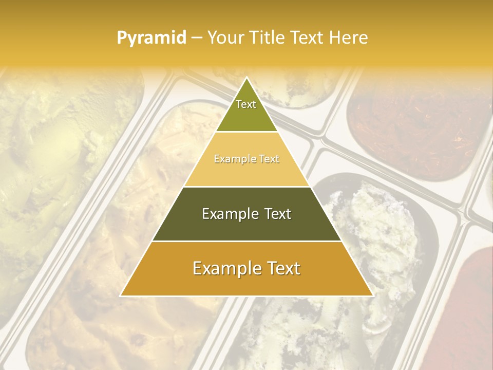 A Variety Of Ice Creams In Trays On A Table PowerPoint Template