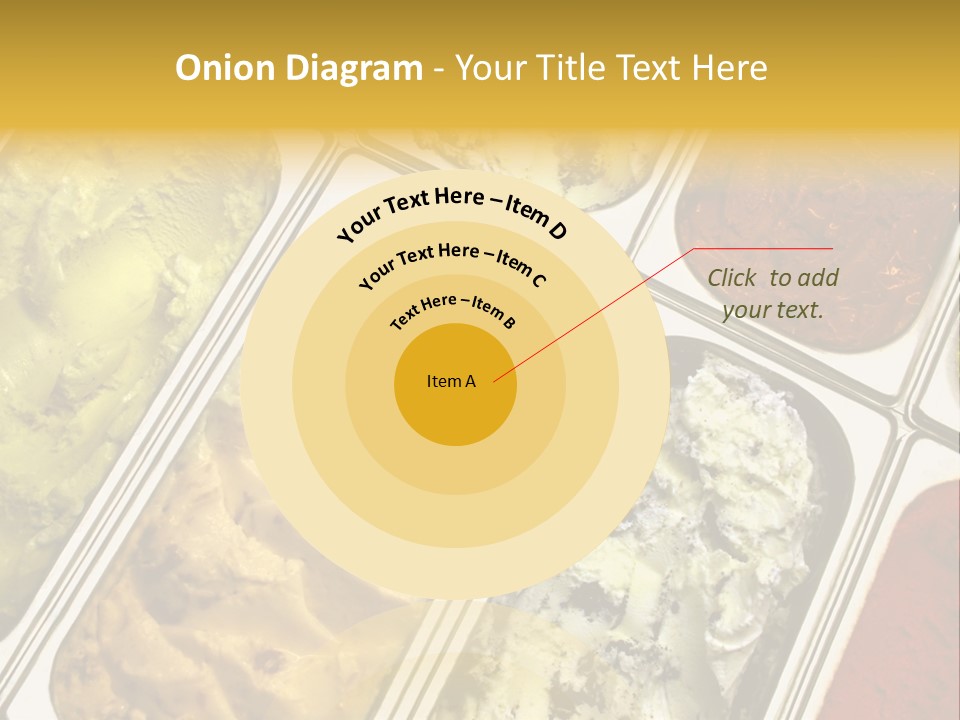 A Variety Of Ice Creams In Trays On A Table PowerPoint Template