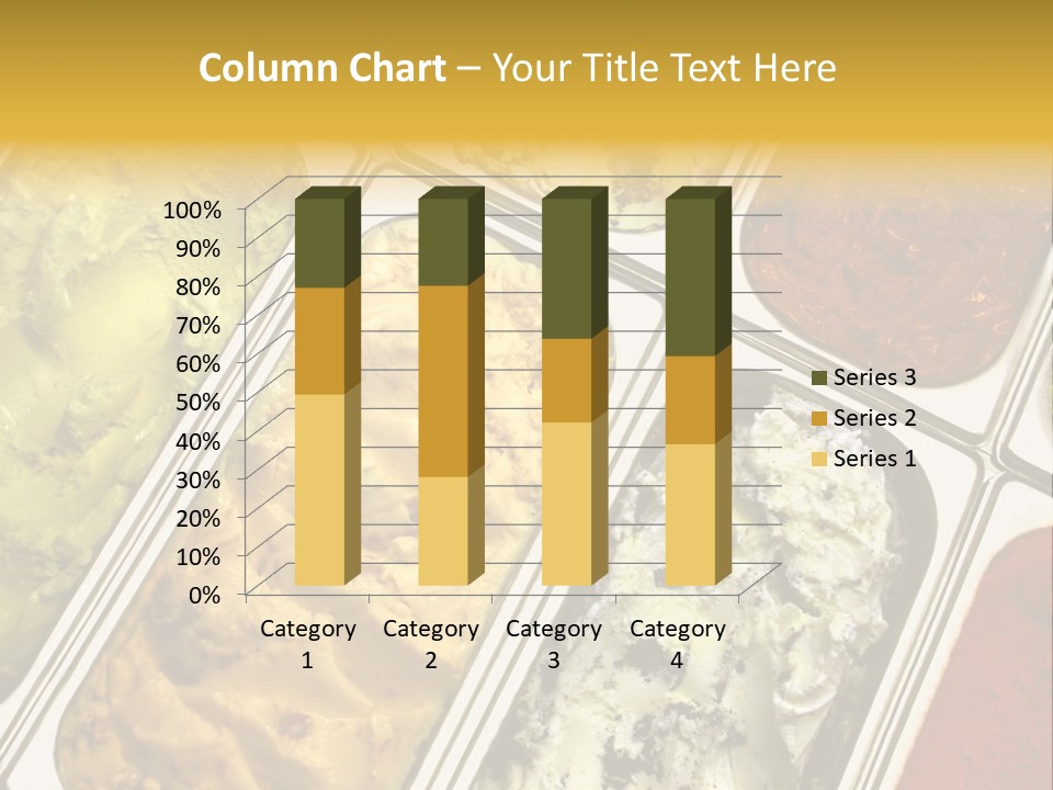 A Variety Of Ice Creams In Trays On A Table PowerPoint Template
