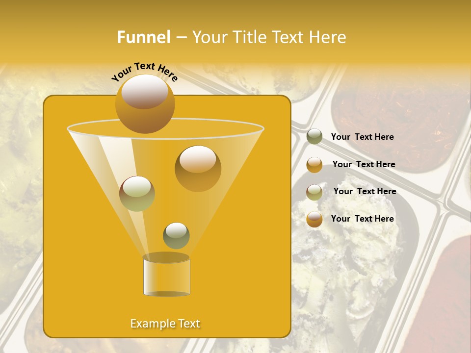 A Variety Of Ice Creams In Trays On A Table PowerPoint Template