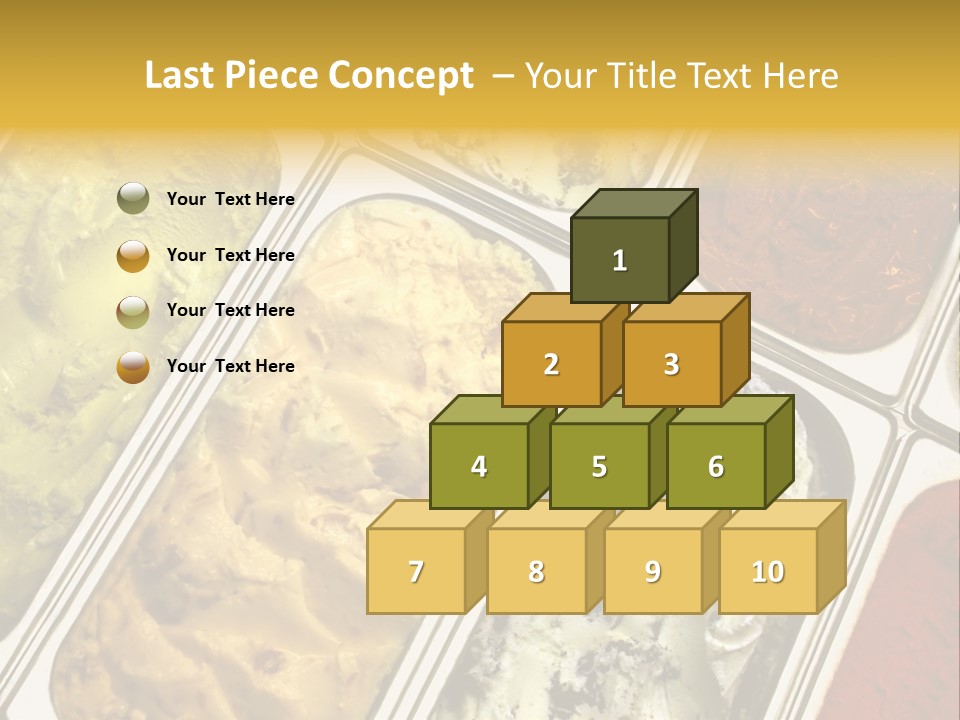 A Variety Of Ice Creams In Trays On A Table PowerPoint Template