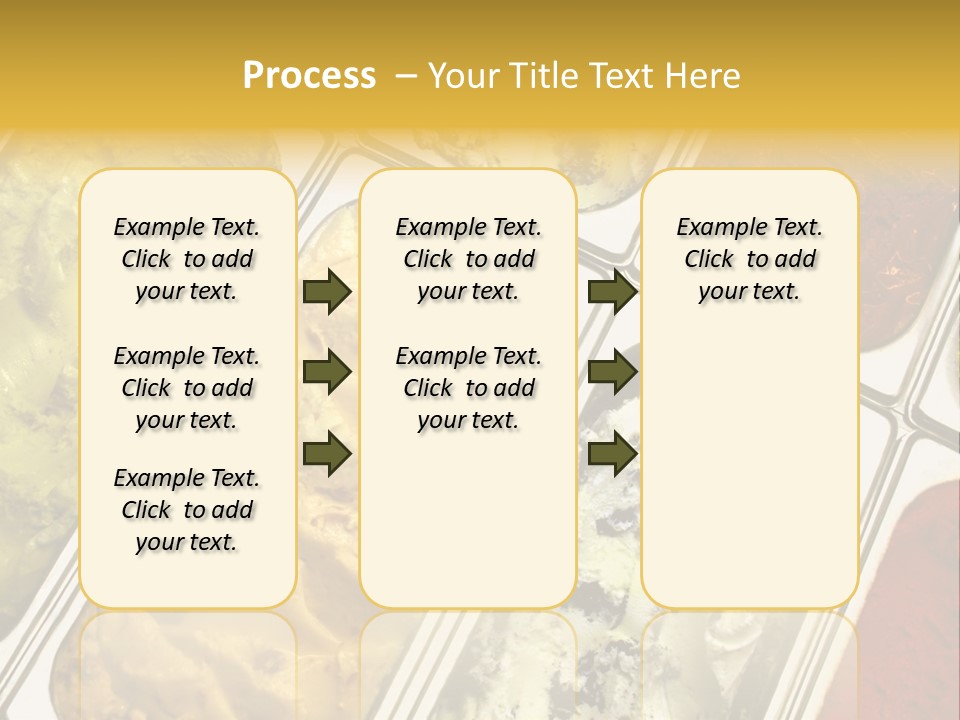 A Variety Of Ice Creams In Trays On A Table PowerPoint Template