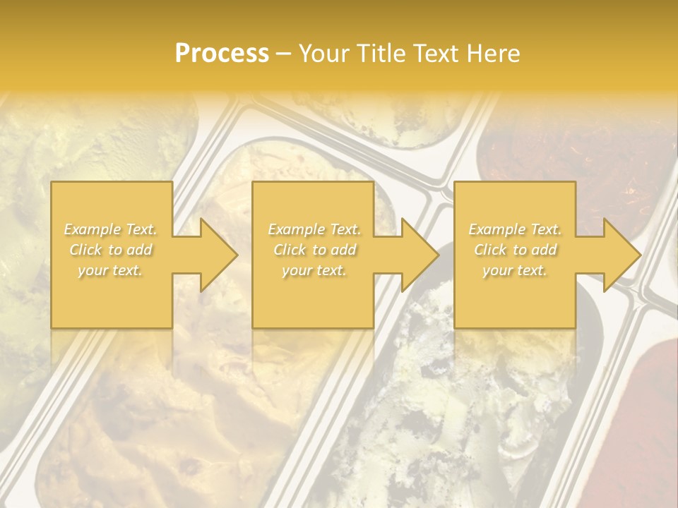 A Variety Of Ice Creams In Trays On A Table PowerPoint Template