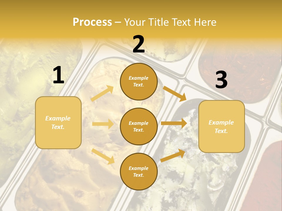 A Variety Of Ice Creams In Trays On A Table PowerPoint Template