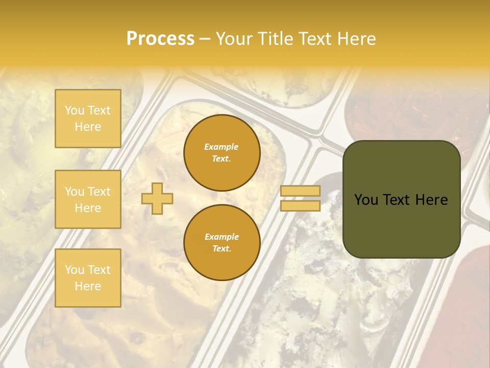 A Variety Of Ice Creams In Trays On A Table PowerPoint Template