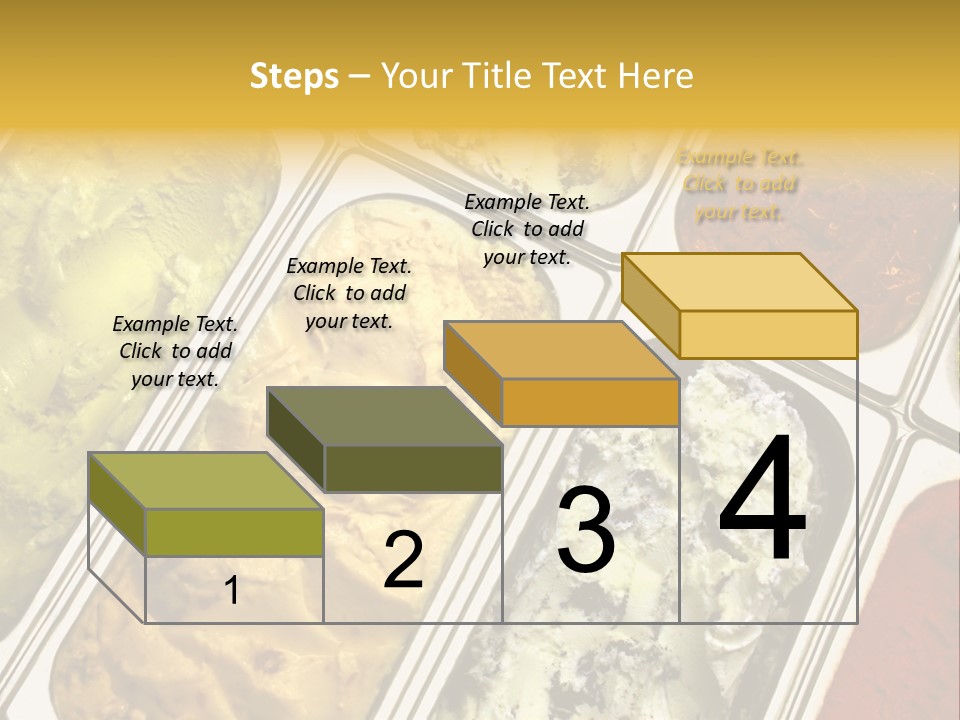 A Variety Of Ice Creams In Trays On A Table PowerPoint Template