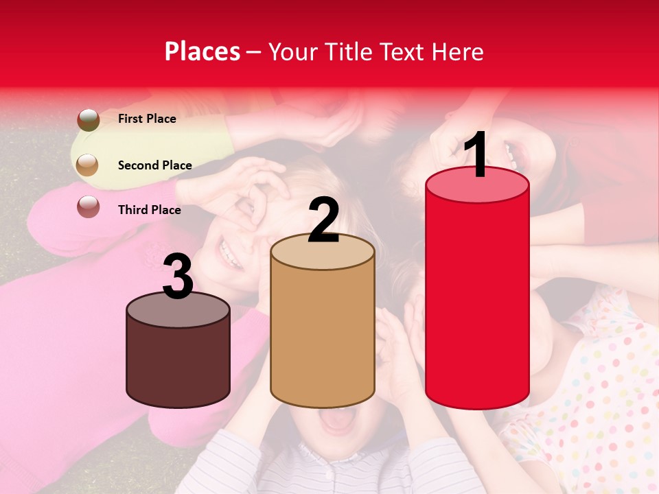 A Group Of Children Laying In A Circle On The Grass PowerPoint Template