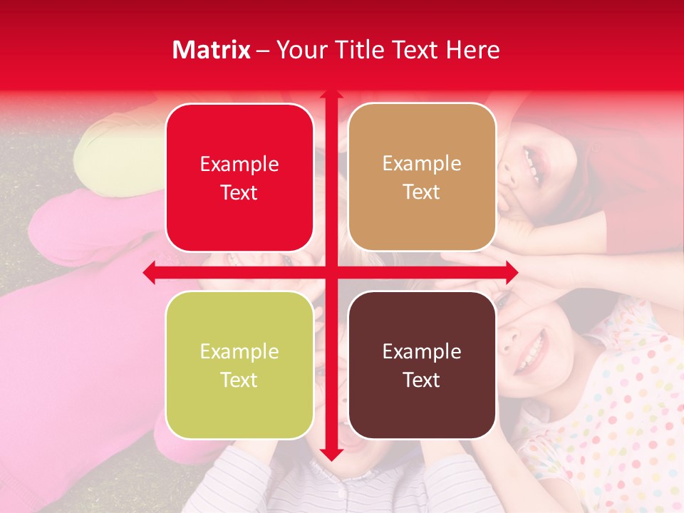 A Group Of Children Laying In A Circle On The Grass PowerPoint Template