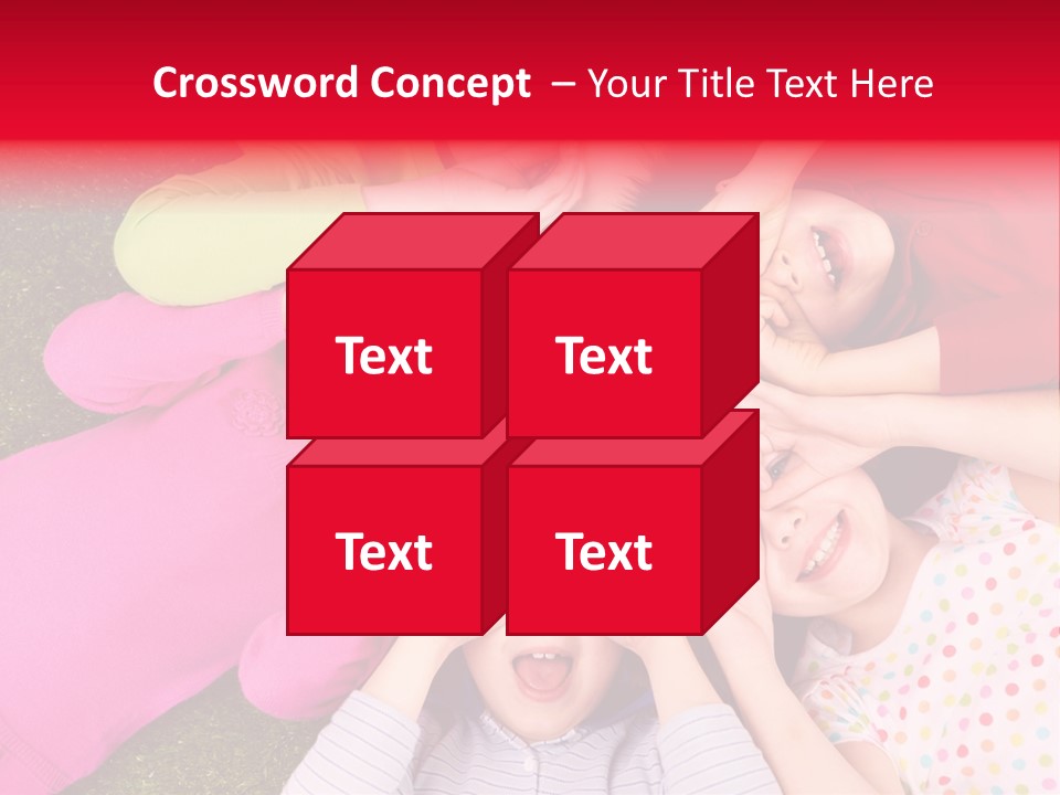 A Group Of Children Laying In A Circle On The Grass PowerPoint Template