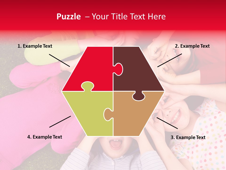 A Group Of Children Laying In A Circle On The Grass PowerPoint Template