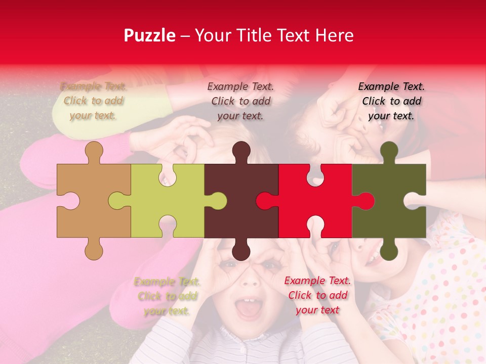 A Group Of Children Laying In A Circle On The Grass PowerPoint Template