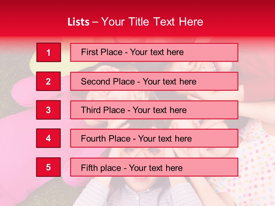 A Group Of Children Laying In A Circle On The Grass PowerPoint Template