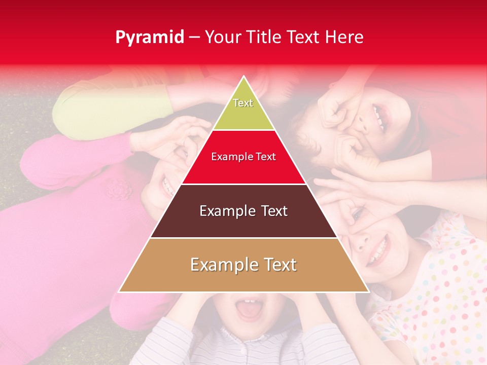 A Group Of Children Laying In A Circle On The Grass PowerPoint Template