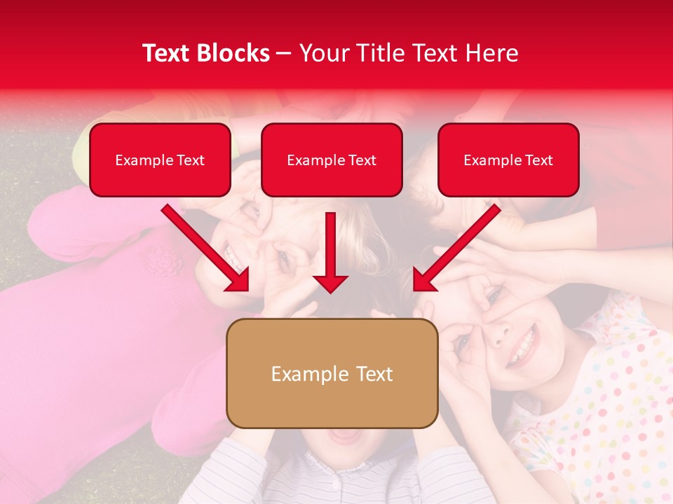 A Group Of Children Laying In A Circle On The Grass PowerPoint Template