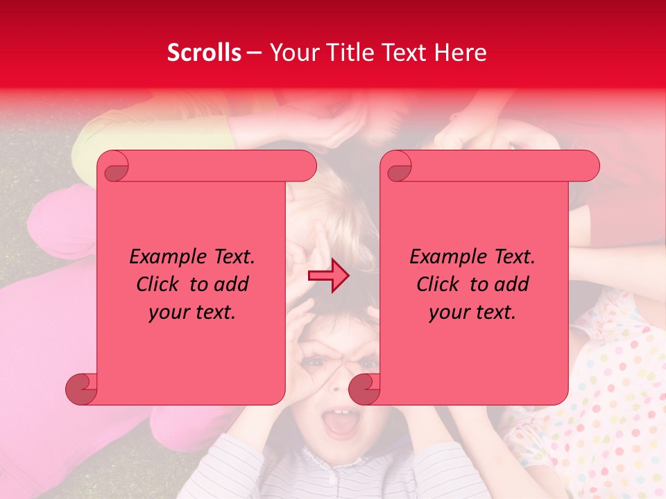 A Group Of Children Laying In A Circle On The Grass PowerPoint Template
