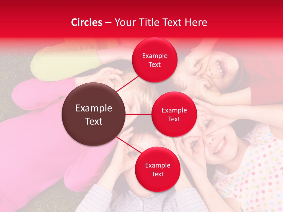 A Group Of Children Laying In A Circle On The Grass PowerPoint Template