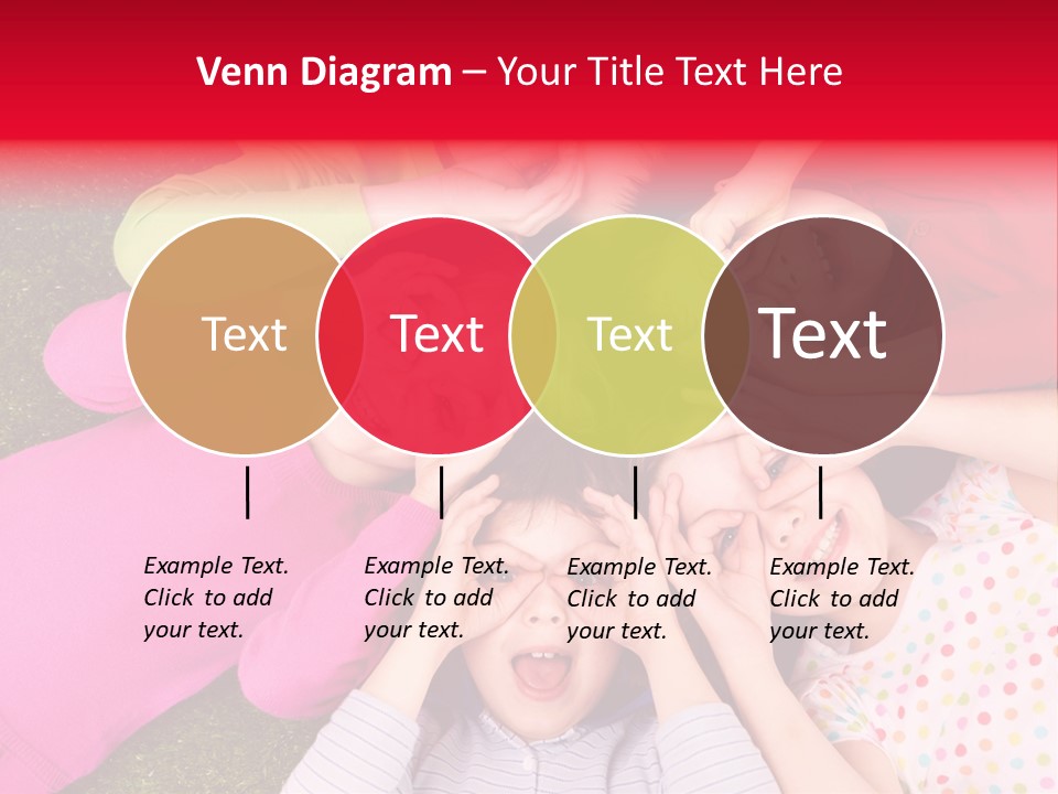 A Group Of Children Laying In A Circle On The Grass PowerPoint Template