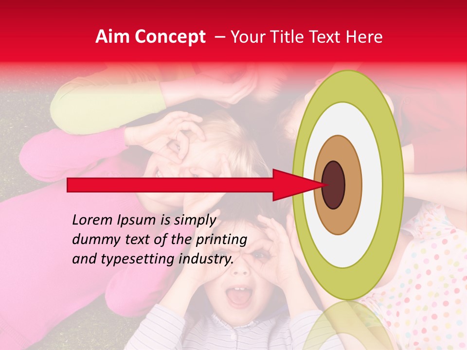 A Group Of Children Laying In A Circle On The Grass PowerPoint Template
