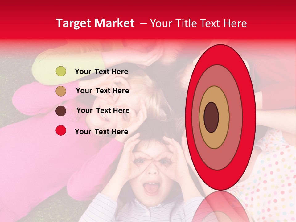 A Group Of Children Laying In A Circle On The Grass PowerPoint Template