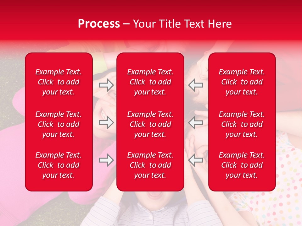A Group Of Children Laying In A Circle On The Grass PowerPoint Template