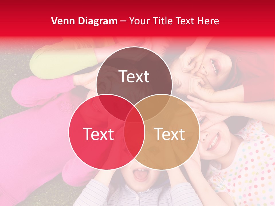 A Group Of Children Laying In A Circle On The Grass PowerPoint Template