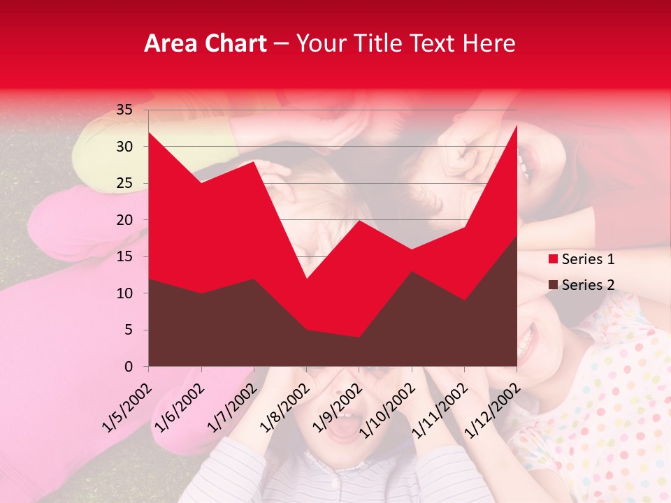 A Group Of Children Laying In A Circle On The Grass PowerPoint Template