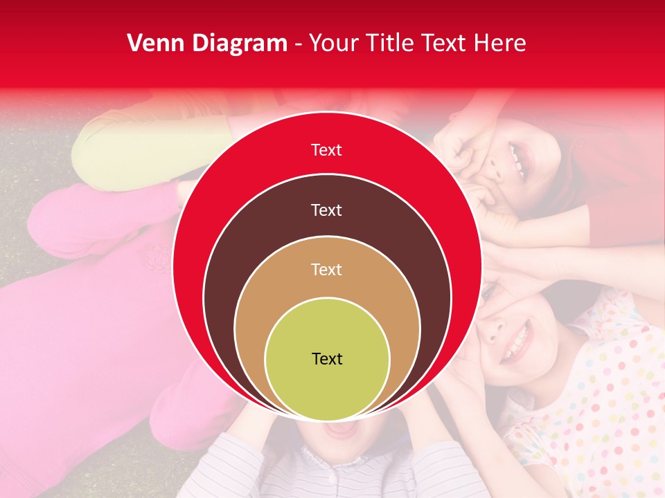 A Group Of Children Laying In A Circle On The Grass PowerPoint Template