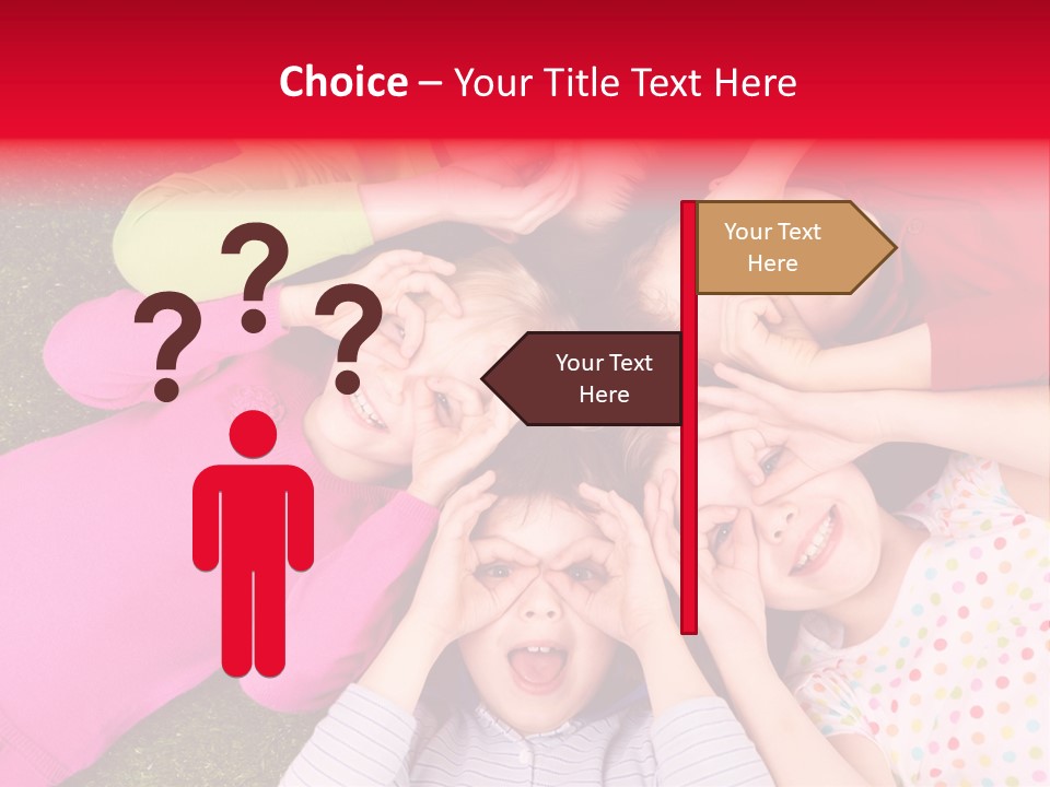 A Group Of Children Laying In A Circle On The Grass PowerPoint Template
