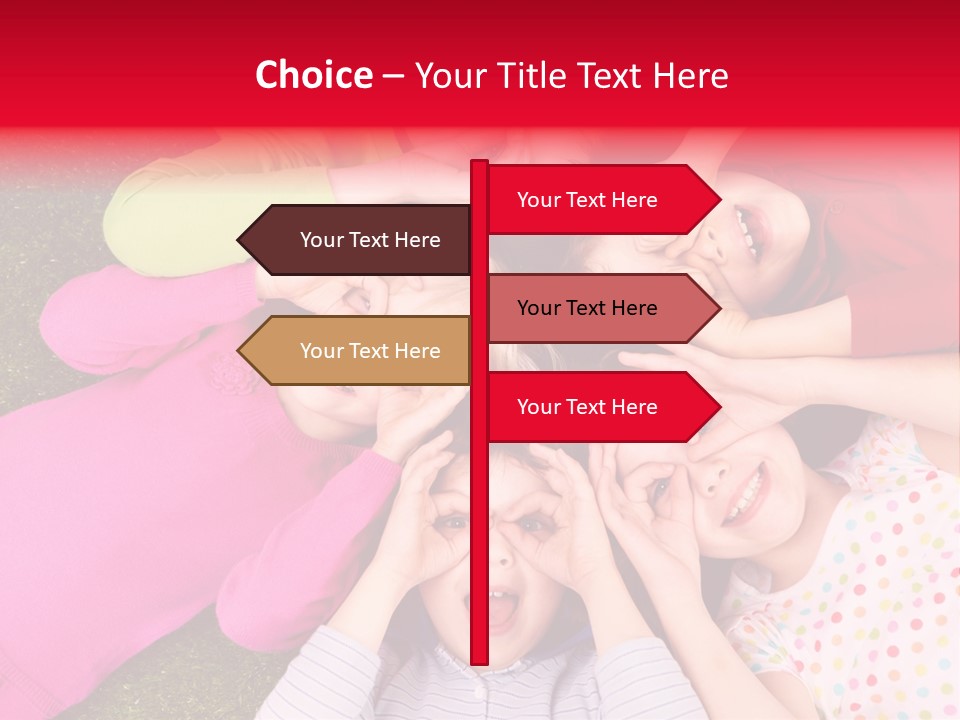 A Group Of Children Laying In A Circle On The Grass PowerPoint Template