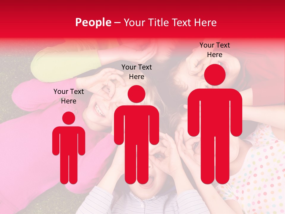 A Group Of Children Laying In A Circle On The Grass PowerPoint Template