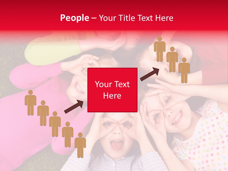 A Group Of Children Laying In A Circle On The Grass PowerPoint Template