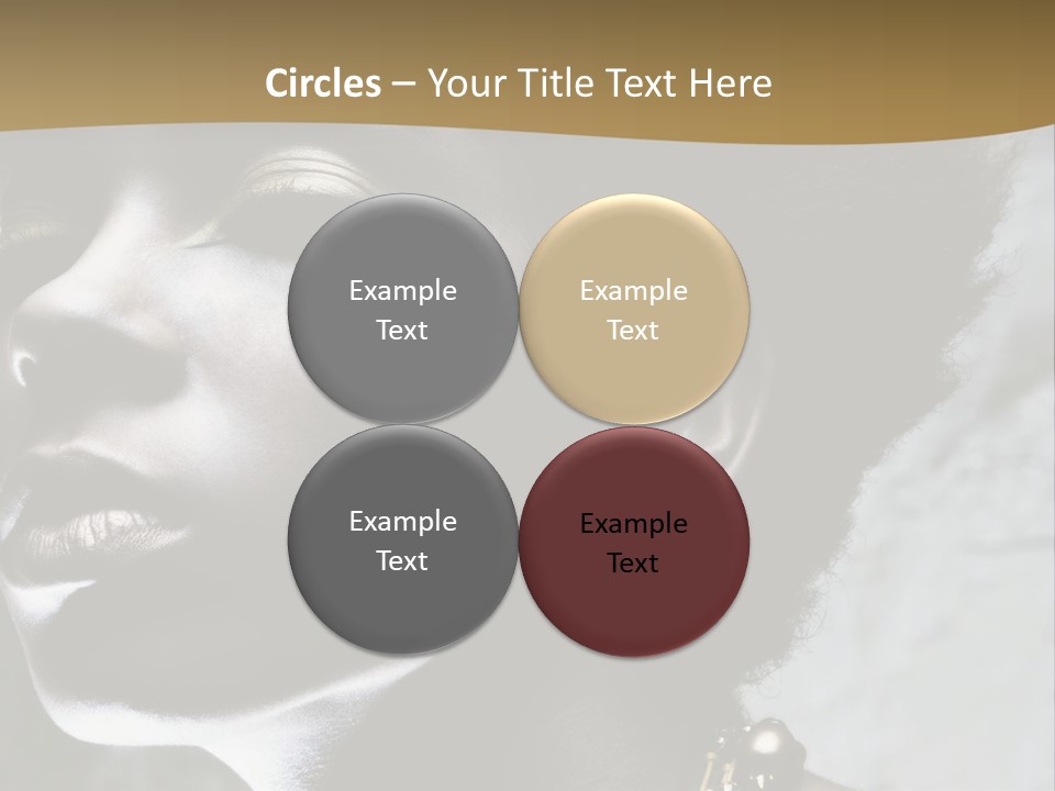 A Woman With A Gold Necklace On Her Neck PowerPoint Template