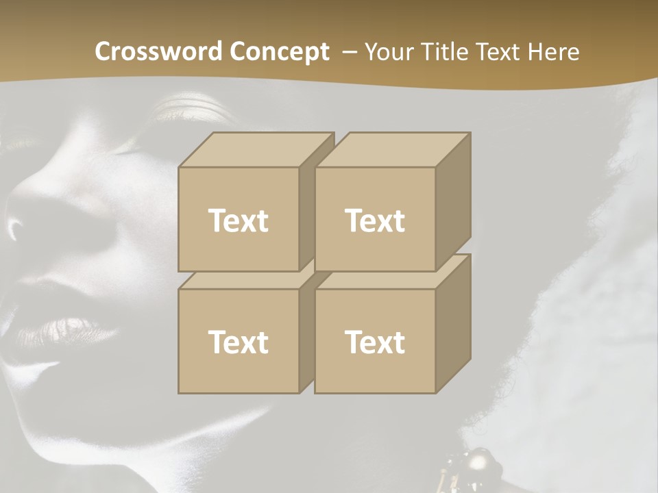 A Woman With A Gold Necklace On Her Neck PowerPoint Template