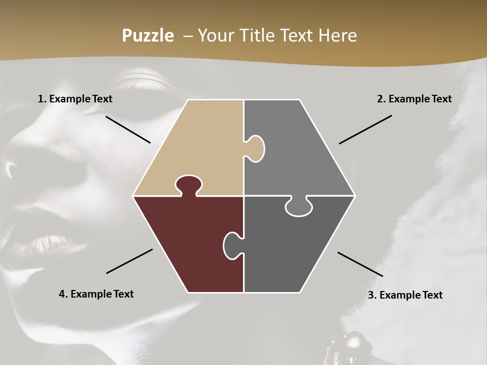 A Woman With A Gold Necklace On Her Neck PowerPoint Template