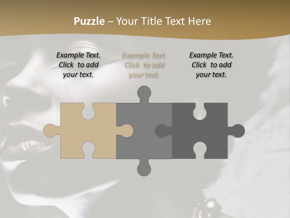 A Woman With A Gold Necklace On Her Neck PowerPoint Template