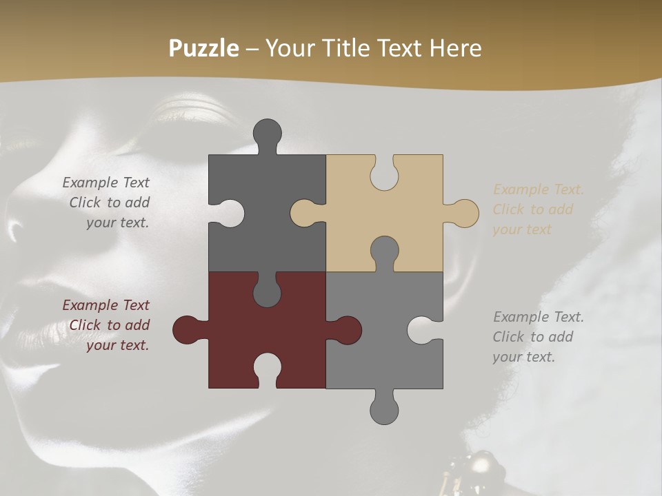 A Woman With A Gold Necklace On Her Neck PowerPoint Template