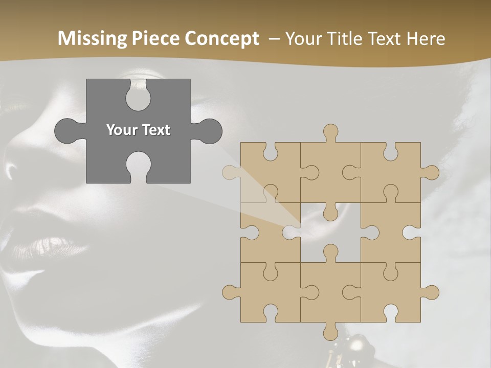 A Woman With A Gold Necklace On Her Neck PowerPoint Template